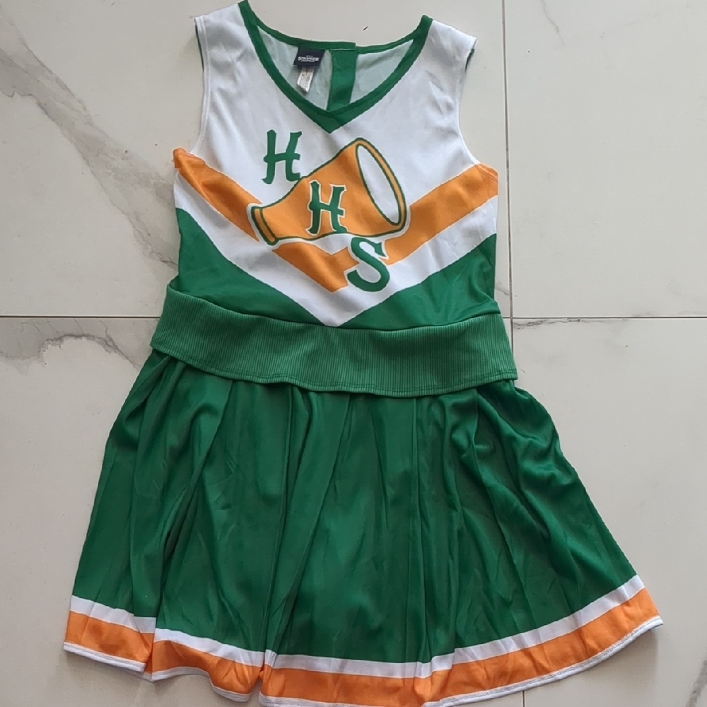 Green and Orange Cheerleader Costume